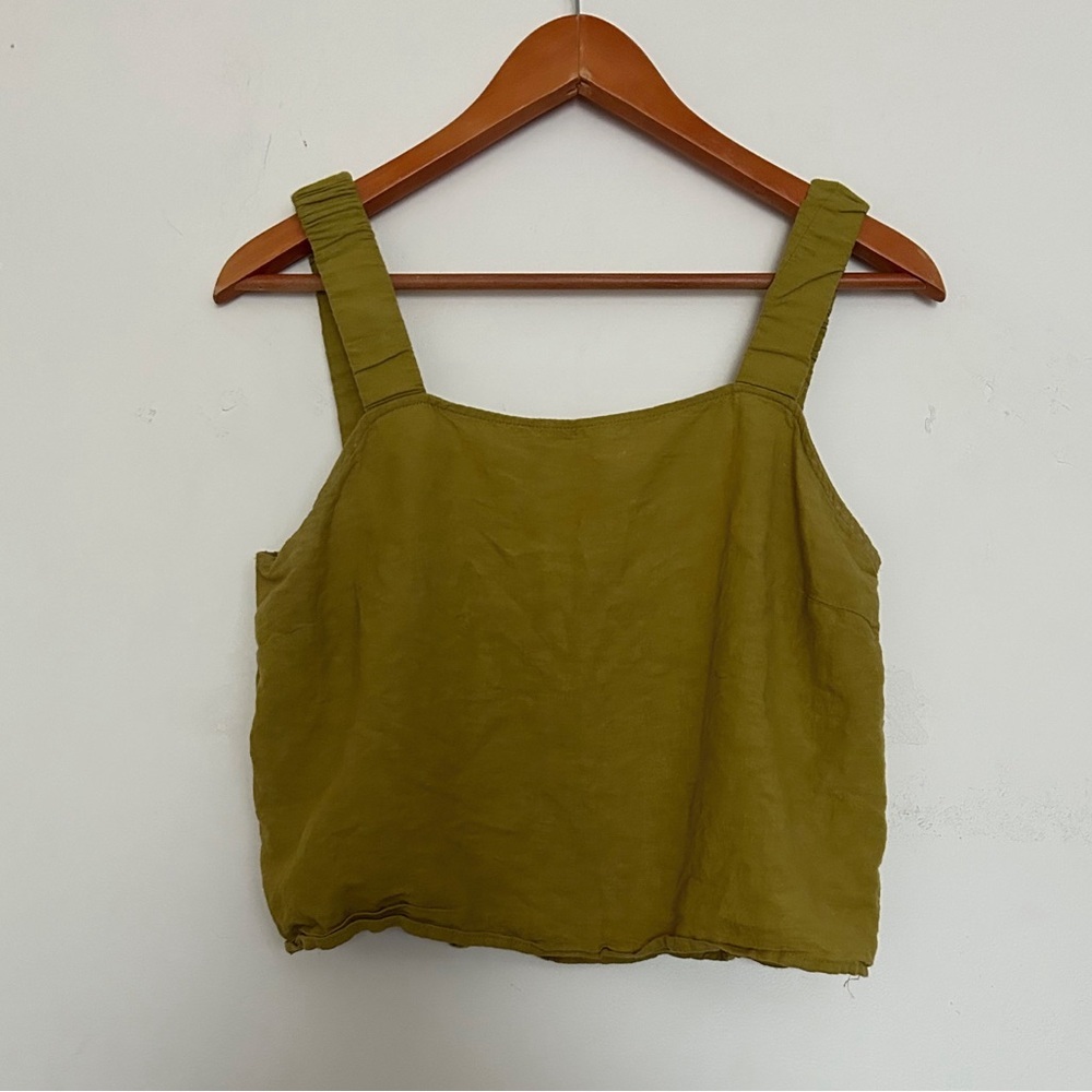 Primark linen blend crop top